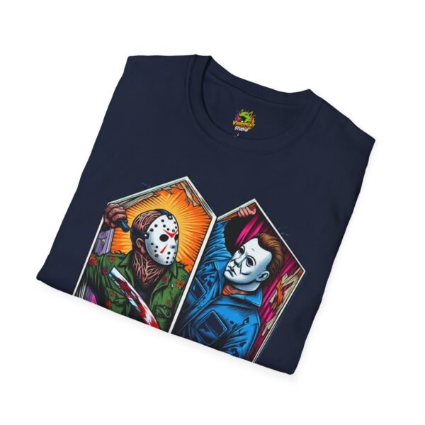 Jason & Michael Funny Halloween T-Shirt | Michael Myers Vintage Tee - Image 52