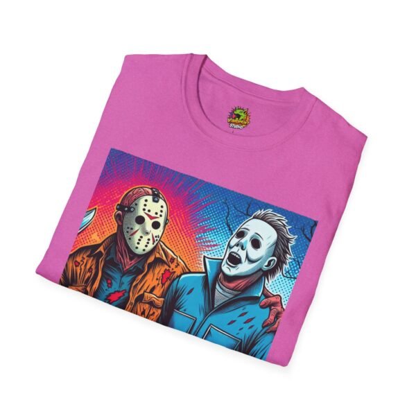 Jason Voorhees & Michael Myers Shirt | Funny Vintage Halloween Tee - Image 64