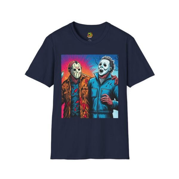 Jason Voorhees & Michael Myers Shirt | Funny Vintage Halloween Tee - Image 49