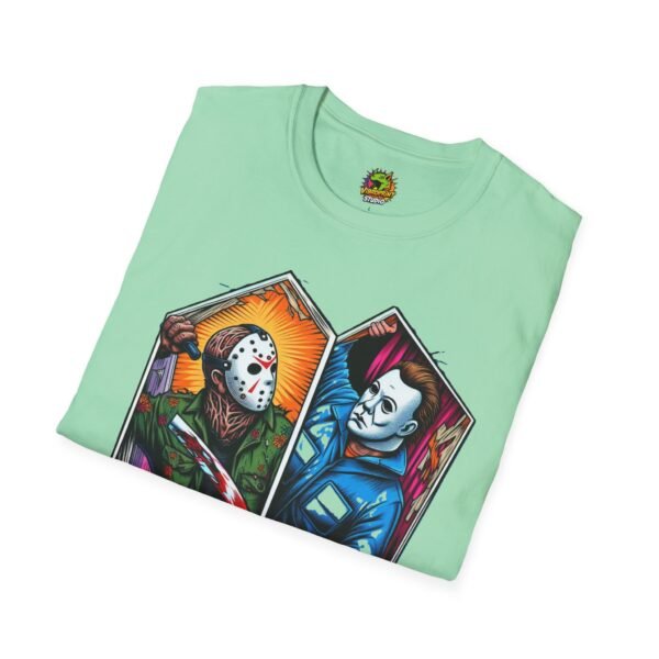 Jason & Michael Funny Halloween T-Shirt | Michael Myers Vintage Tee - Image 28