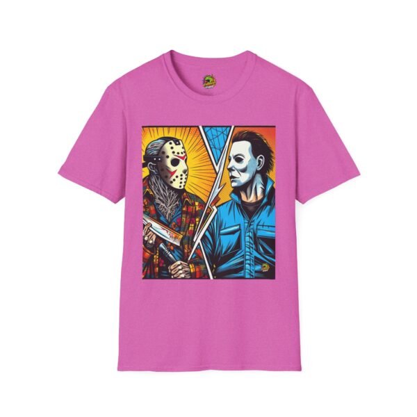 Jason & Michael Halloween Shirt | Funny Vintage Horror Tee - Image 61