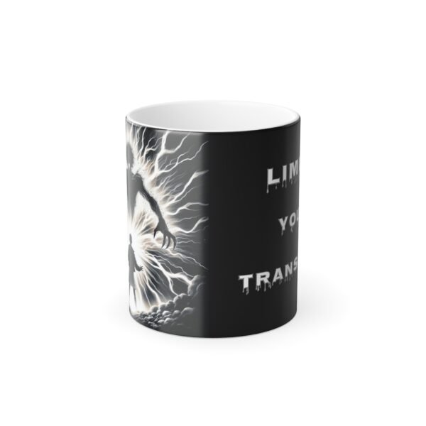 Stranger Things color changing mug showing Eleven using powers against an Upside Down foe