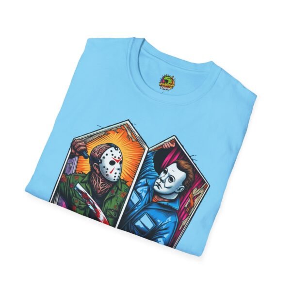 Jason & Michael Funny Halloween T-Shirt | Michael Myers Vintage Tee - Image 36