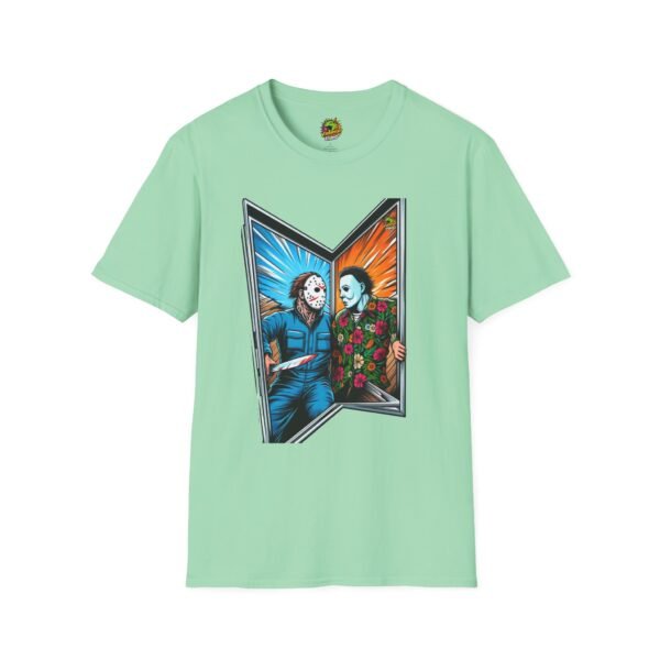 Funny Michael Myers Shirt | Jason Voorhees and Michael Halloween Tee - Image 25