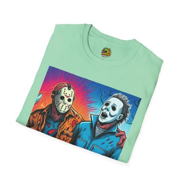 Jason Voorhees & Michael Myers Shirt | Funny Vintage Halloween Tee - Image 28