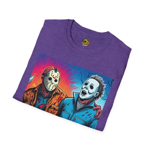 Jason Voorhees & Michael Myers Shirt | Funny Vintage Halloween Tee - Image 56