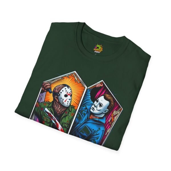 Jason & Michael Funny Halloween T-Shirt | Michael Myers Vintage Tee - Image 32