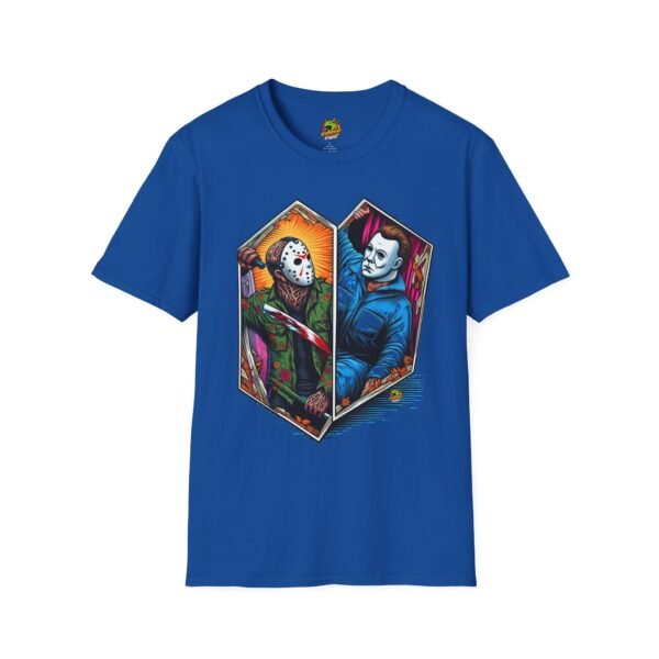 Jason & Michael Funny Halloween T-Shirt | Michael Myers Vintage Tee - Image 41