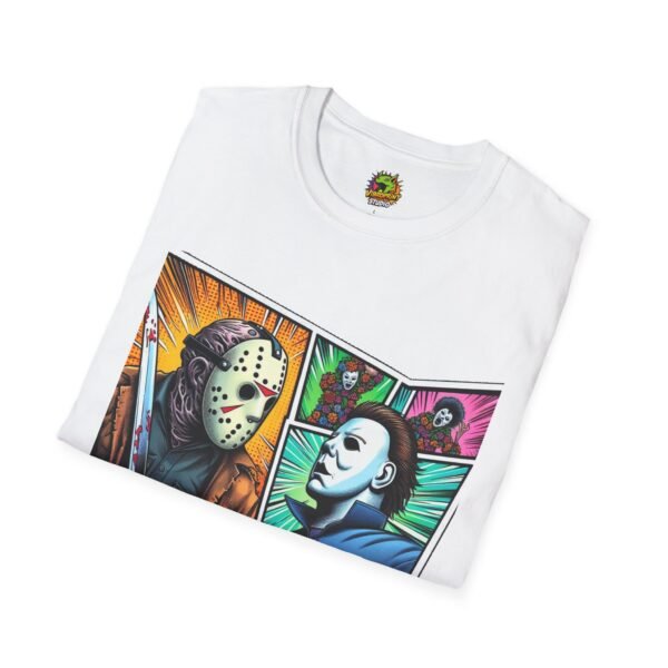 Jason Voorhees & Michael Myers Shirt | Funny Vintage Halloween Tee - Image 4