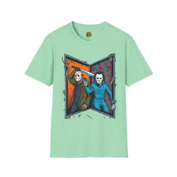 Jason Voorhees & Michael Myers T-Shirt | Funny Horror Tee - Image 25
