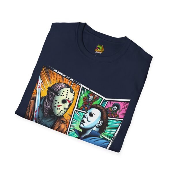 Jason Voorhees & Michael Myers Shirt | Funny Vintage Halloween Tee - Image 52
