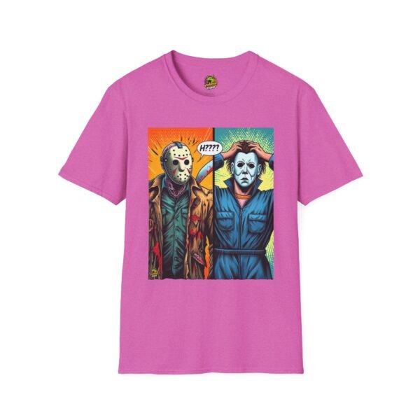 Jason Voorhees & Michael Myers Shirt | Funny Halloween Picnic Tee - Image 61