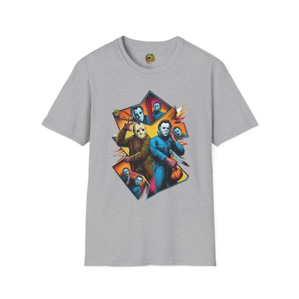 Jason Voorhees & Michael Myers Shirt | Funny Halloween Horror Tee - Image 9