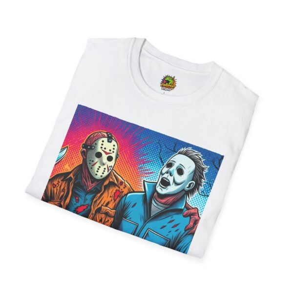 Jason Voorhees & Michael Myers Shirt | Funny Vintage Halloween Tee - Image 4