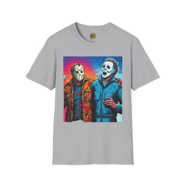 Jason Voorhees & Michael Myers Shirt | Funny Vintage Halloween Tee - Image 9
