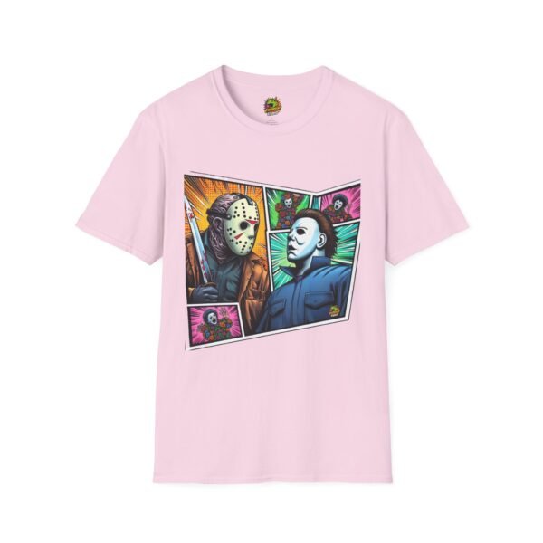 Jason Voorhees & Michael Myers Shirt | Funny Vintage Halloween Tee - Image 57