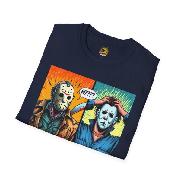 Jason Voorhees & Michael Myers Shirt | Funny Halloween Picnic Tee - Image 52