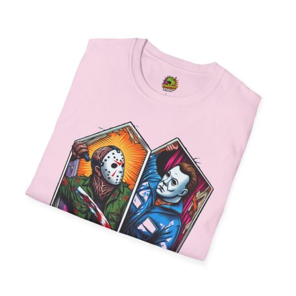 Jason & Michael Funny Halloween T-Shirt | Michael Myers Vintage Tee - Image 60