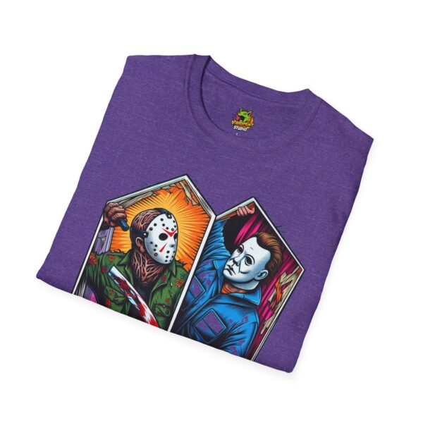 Jason & Michael Funny Halloween T-Shirt | Michael Myers Vintage Tee - Image 56