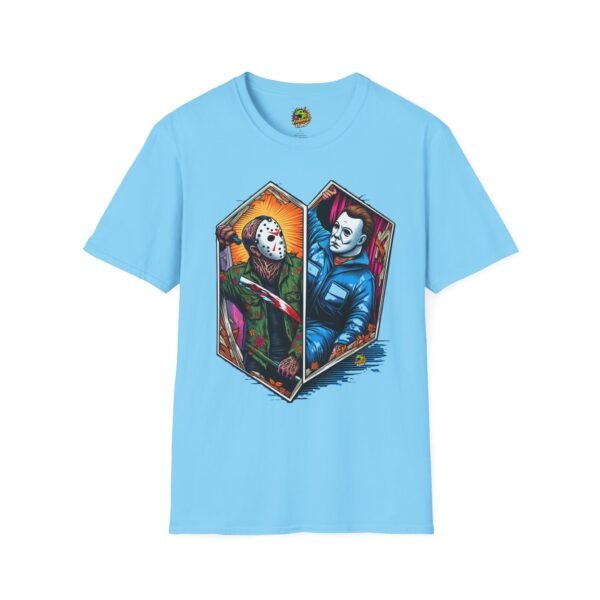 Jason & Michael Funny Halloween T-Shirt | Michael Myers Vintage Tee - Image 33