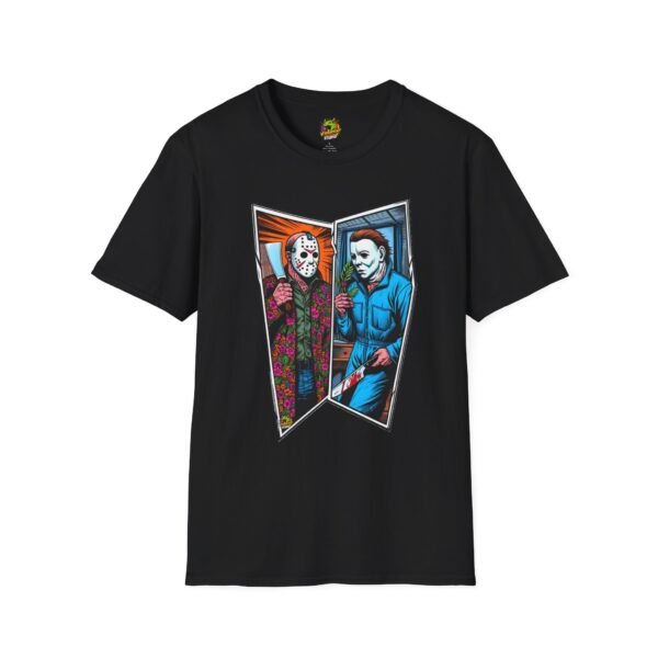 Jason Voorhees & Michael Myers Shirt | Funny Halloween Horror Tee - Image 5
