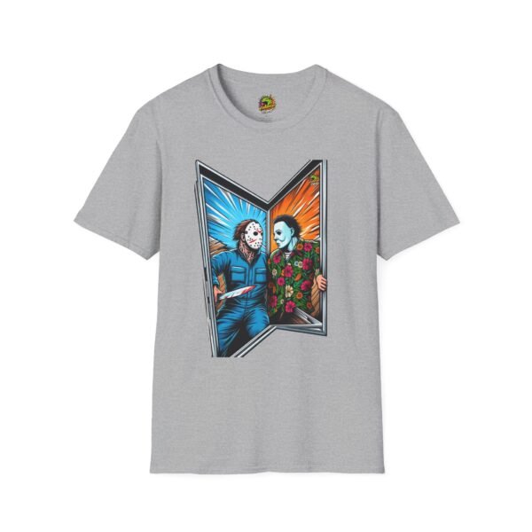 Funny Michael Myers Shirt | Jason Voorhees and Michael Halloween Tee - Image 9