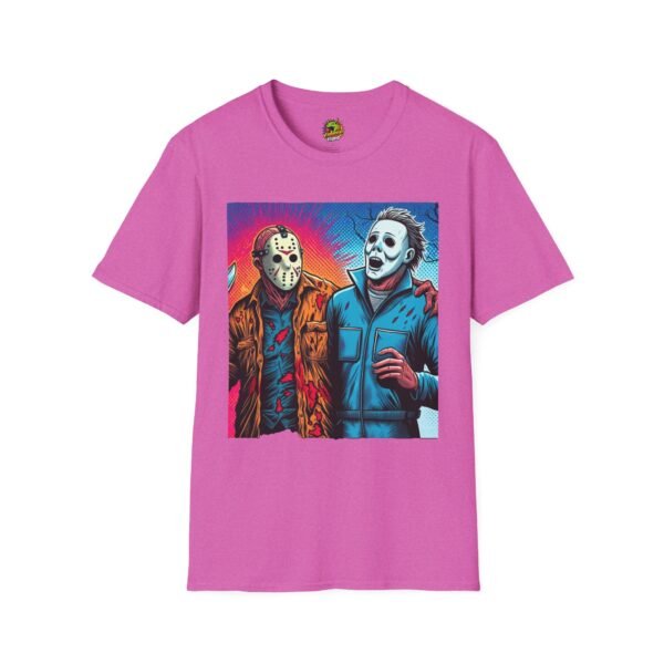 Jason Voorhees & Michael Myers Shirt | Funny Vintage Halloween Tee - Image 61