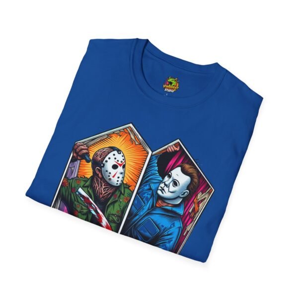 Jason & Michael Funny Halloween T-Shirt | Michael Myers Vintage Tee - Image 44