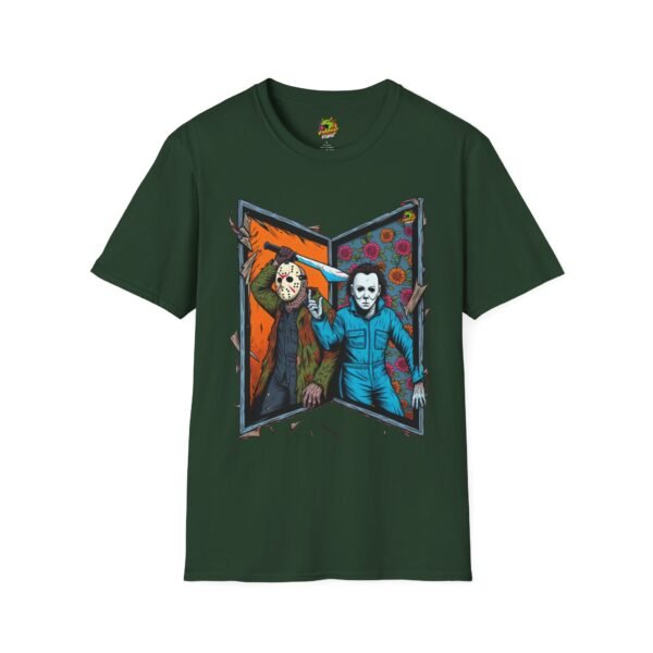 Jason Voorhees & Michael Myers T-Shirt | Funny Horror Tee - Image 29