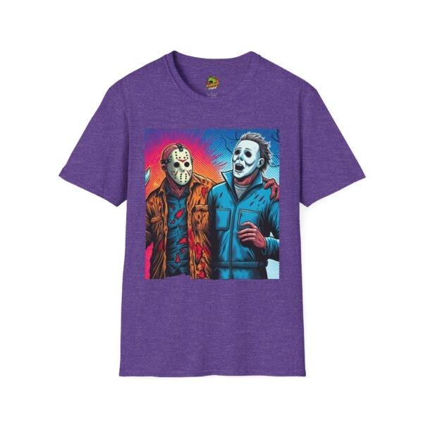 Jason Voorhees & Michael Myers Shirt | Funny Vintage Halloween Tee - Image 53
