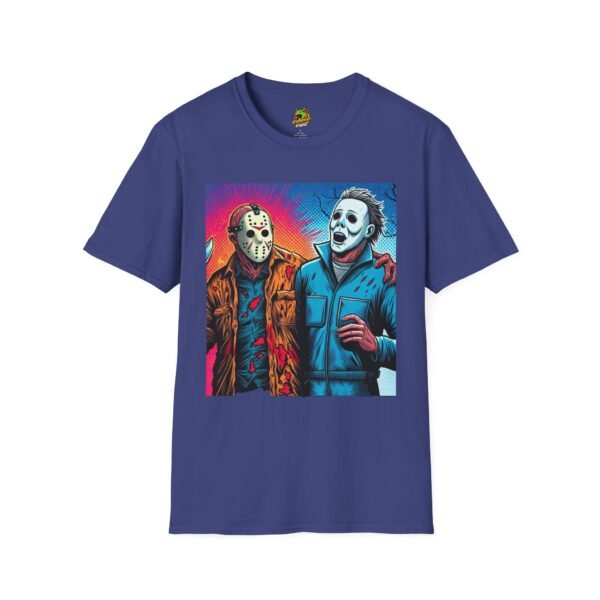 Jason Voorhees & Michael Myers Shirt | Funny Vintage Halloween Tee - Image 45