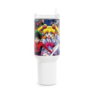 Stanley Tumbler | Anime Geek Drinkware for Gamers | Colorful Cartoon Tumbler