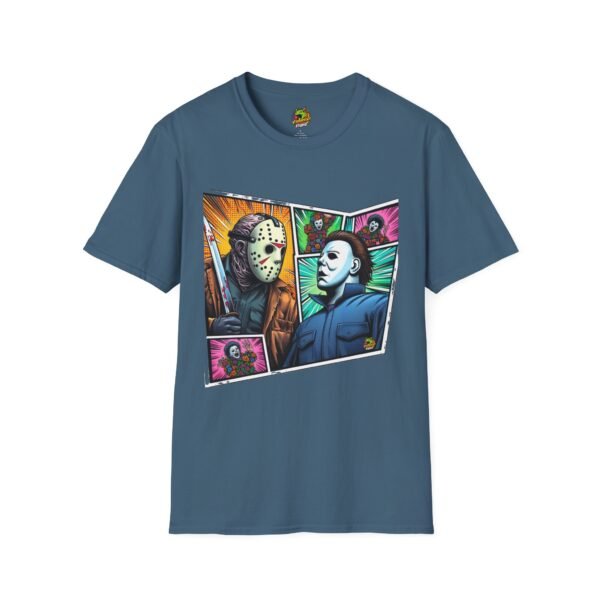 Jason Voorhees & Michael Myers Shirt | Funny Vintage Halloween Tee - Image 37