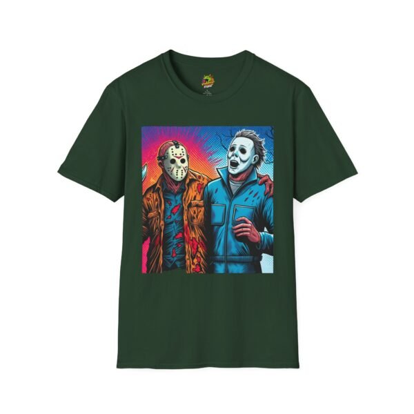 Jason Voorhees & Michael Myers Shirt | Funny Vintage Halloween Tee - Image 29