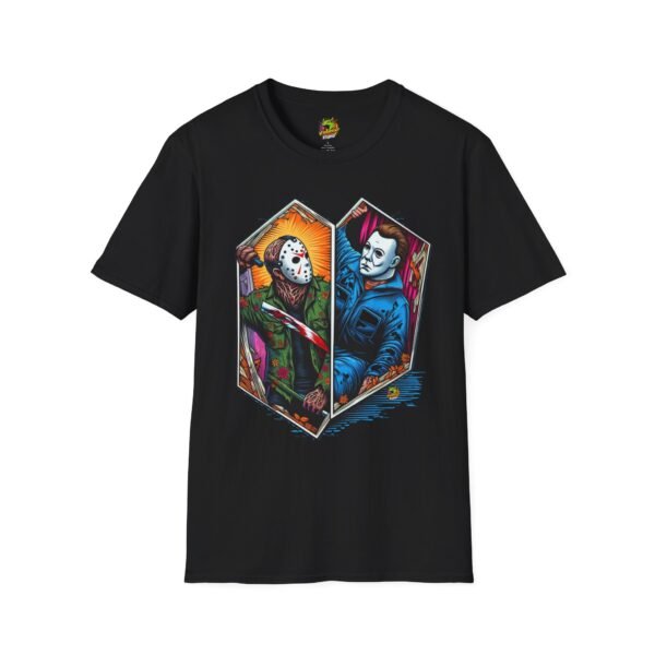 Jason & Michael Funny Halloween T-Shirt | Michael Myers Vintage Tee - Image 5