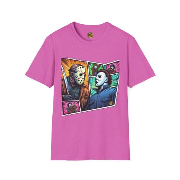 Jason Voorhees & Michael Myers Shirt | Funny Vintage Halloween Tee - Image 61
