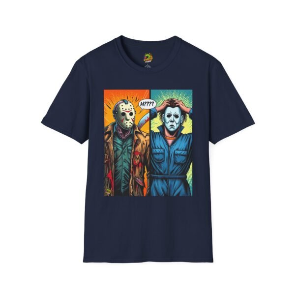 Jason Voorhees & Michael Myers Shirt | Funny Halloween Picnic Tee - Image 49