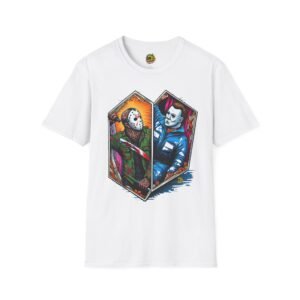 Jason & Michael Funny Halloween T-Shirt | Michael Myers Vintage Tee