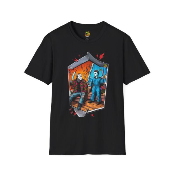 Michael Myers Shirt | Jason Voorhees Funny Picnic Halloween Tee - Image 5