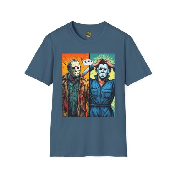 Jason Voorhees & Michael Myers Shirt | Funny Halloween Picnic Tee - Image 37
