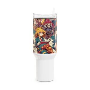 Stanley Comics Themed Tumbler | Geeky Drinkware for Gamers | Colorful Cartoon Tumbler
