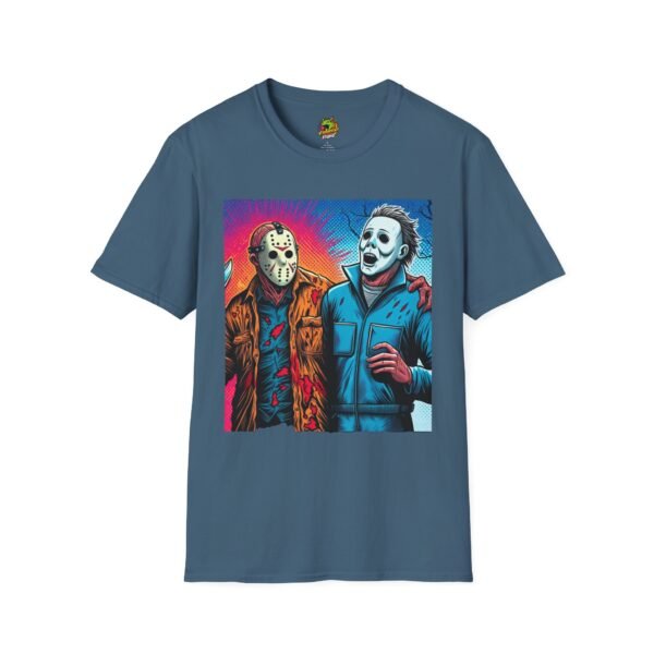 Jason Voorhees & Michael Myers Shirt | Funny Vintage Halloween Tee - Image 37