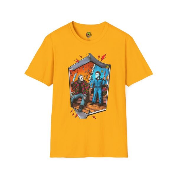 Michael Myers Shirt | Jason Voorhees Funny Picnic Halloween Tee - Image 13