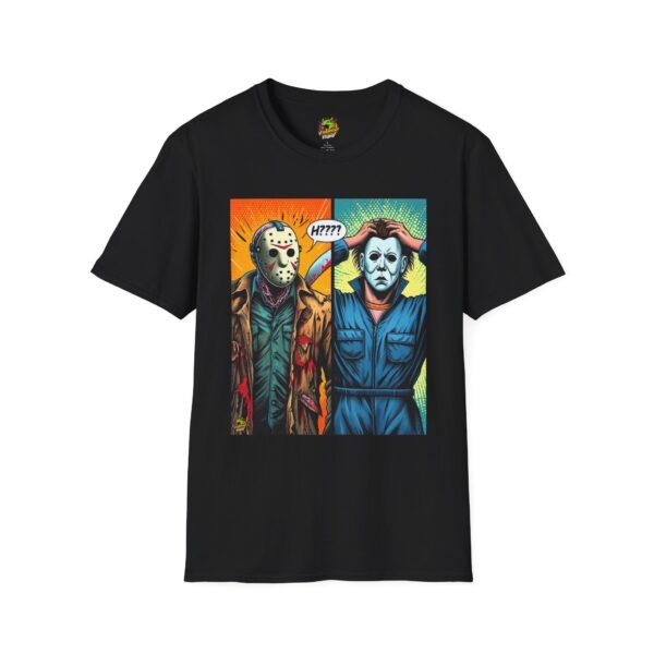 Jason Voorhees & Michael Myers Shirt | Funny Halloween Picnic Tee - Image 5
