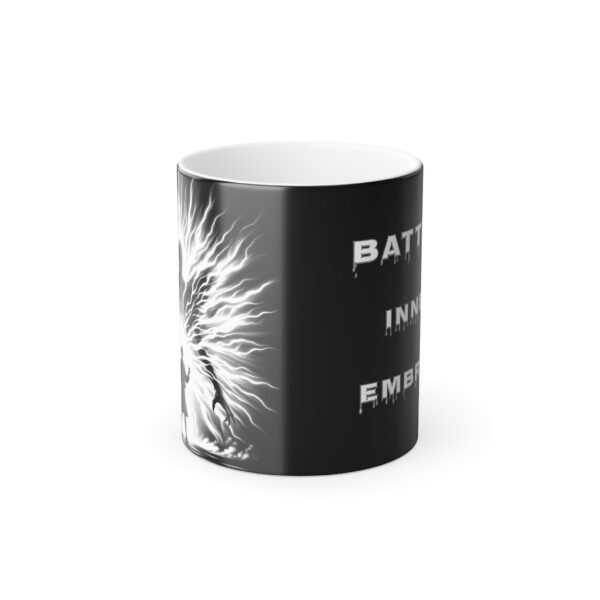 Stranger Things Eleven Final Stand heat-activated color changing mug showing revealed artwork.