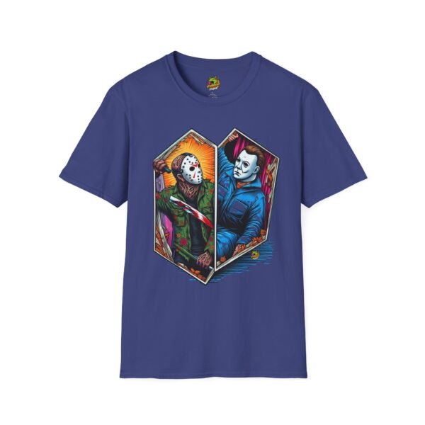 Jason & Michael Funny Halloween T-Shirt | Michael Myers Vintage Tee - Image 45