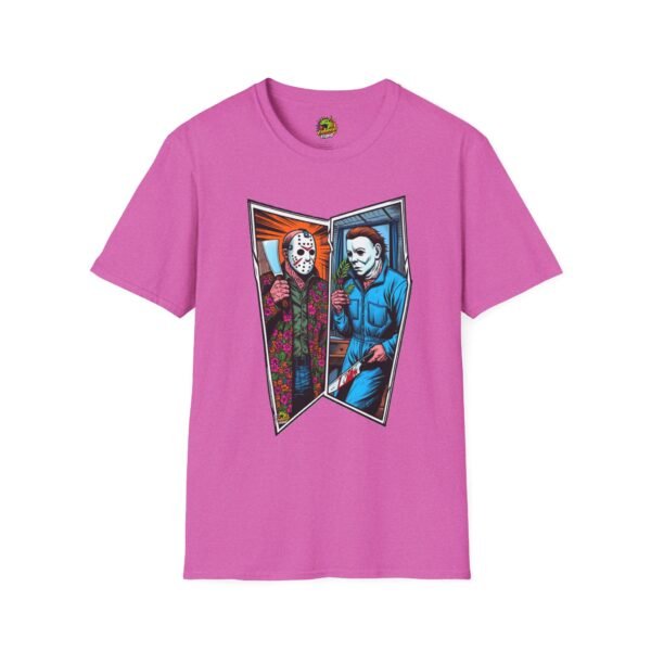 Jason Voorhees & Michael Myers Shirt | Funny Halloween Horror Tee - Image 61