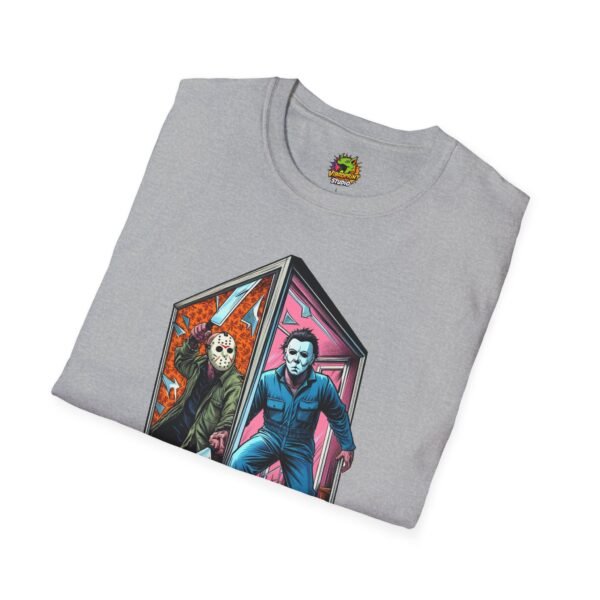 Jason & Michael Myers Funny Halloween Shirt | Vintage Horror Tee - Image 12