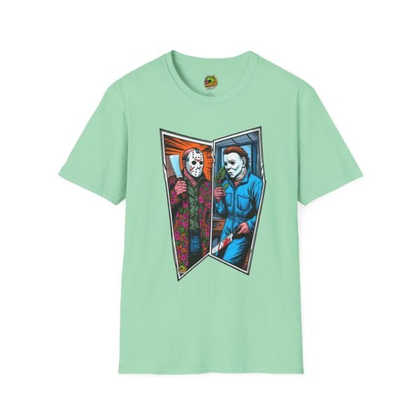 Jason Voorhees & Michael Myers Shirt | Funny Halloween Horror Tee - Image 25