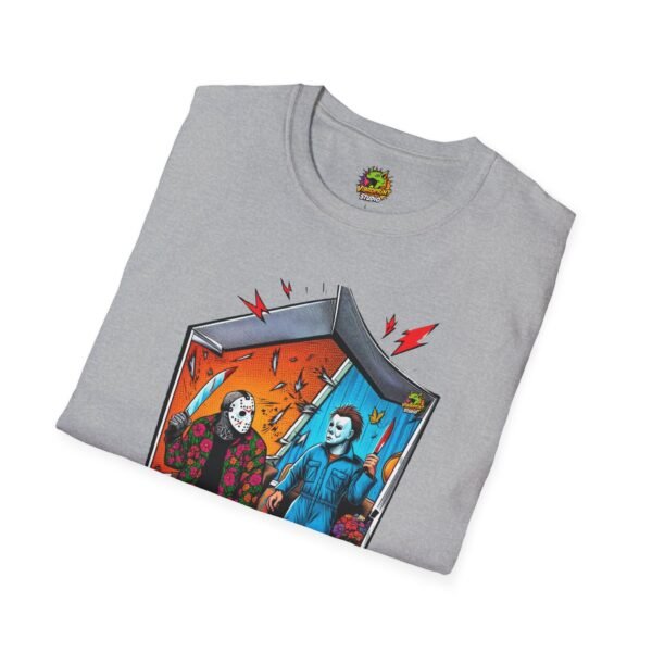 Michael Myers Shirt | Jason Voorhees Funny Picnic Halloween Tee - Image 12